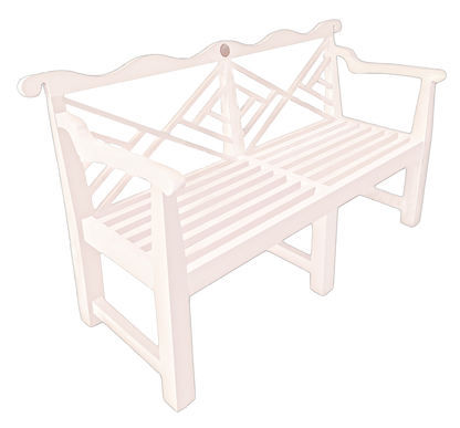 The Napoléon Teak Bench 2 Seat Edition Hvid